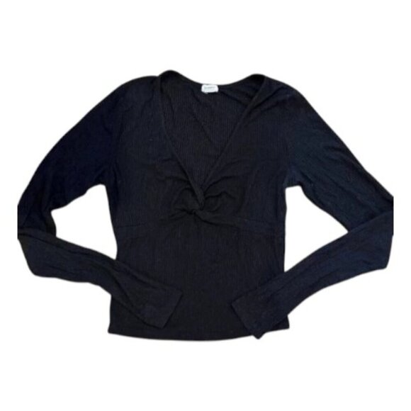 🧁Garage Black Long Sleeve Top Emo Goth Grunge Y2K 90s - Picture 1 of 6